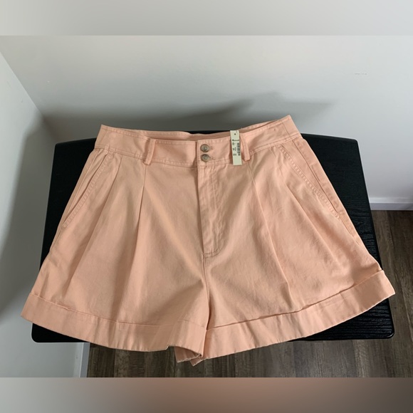 Madewell Pleated Shorts in Pink - Size 8 - Picture 4 of 9